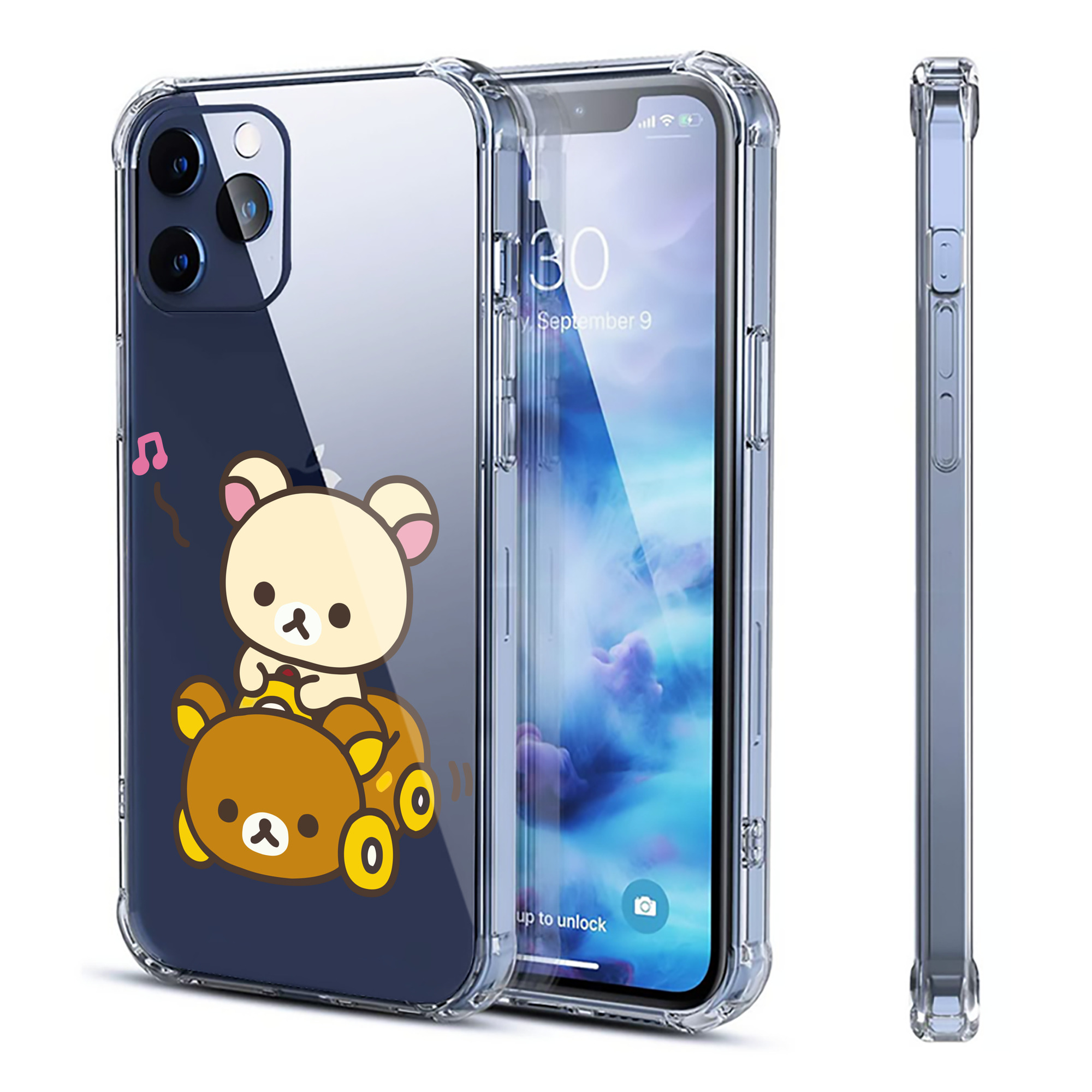 （画像用） リラックマ リラックマ キイロイトリ Rilakkuma Korilakkuma Kiiroitori 【iPhone 12シリーズ対応】透明スマホケース（クリアソフトケース）